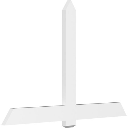 Ekena Millwork Eugene Architectural Grade PVC Gable Bracket, 72"W x 48"H x 2"D x 6"F, 16/12 Pitch GBP072X48X0206EUG00